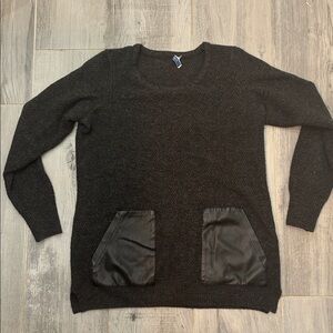 Ricki's Black and Gray Crew Neck Sweater